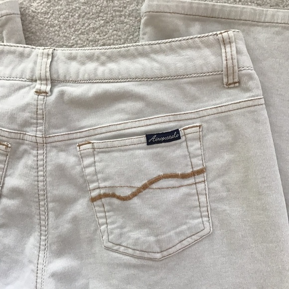 AEROPOSTALE CREAM SIZE 3/4 SHORT CORDUROY PANTS - Picture 7 of 8